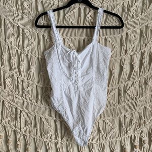 Free people lace up body suit